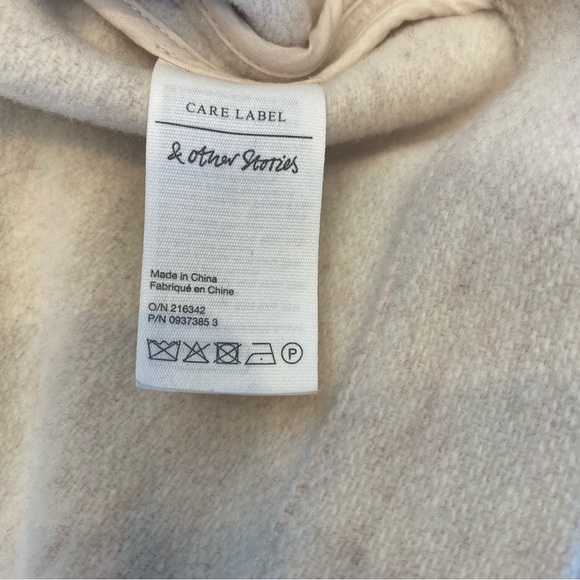 & Other Stories Blush Wool Blend Utility Style Jacket Size S - Picture 16 of 16